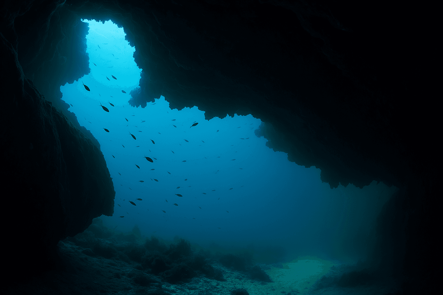 Scuba diving at Blue Cavern Point in Catalina Island