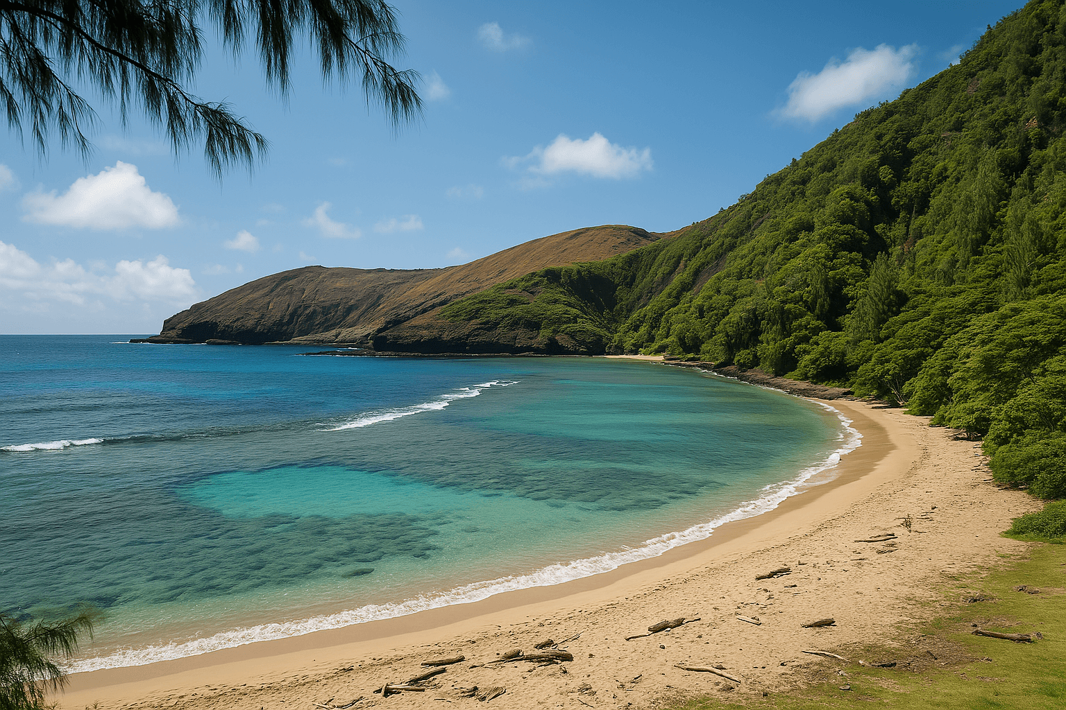 Scuba diving at Hanauma Bay in Oahu