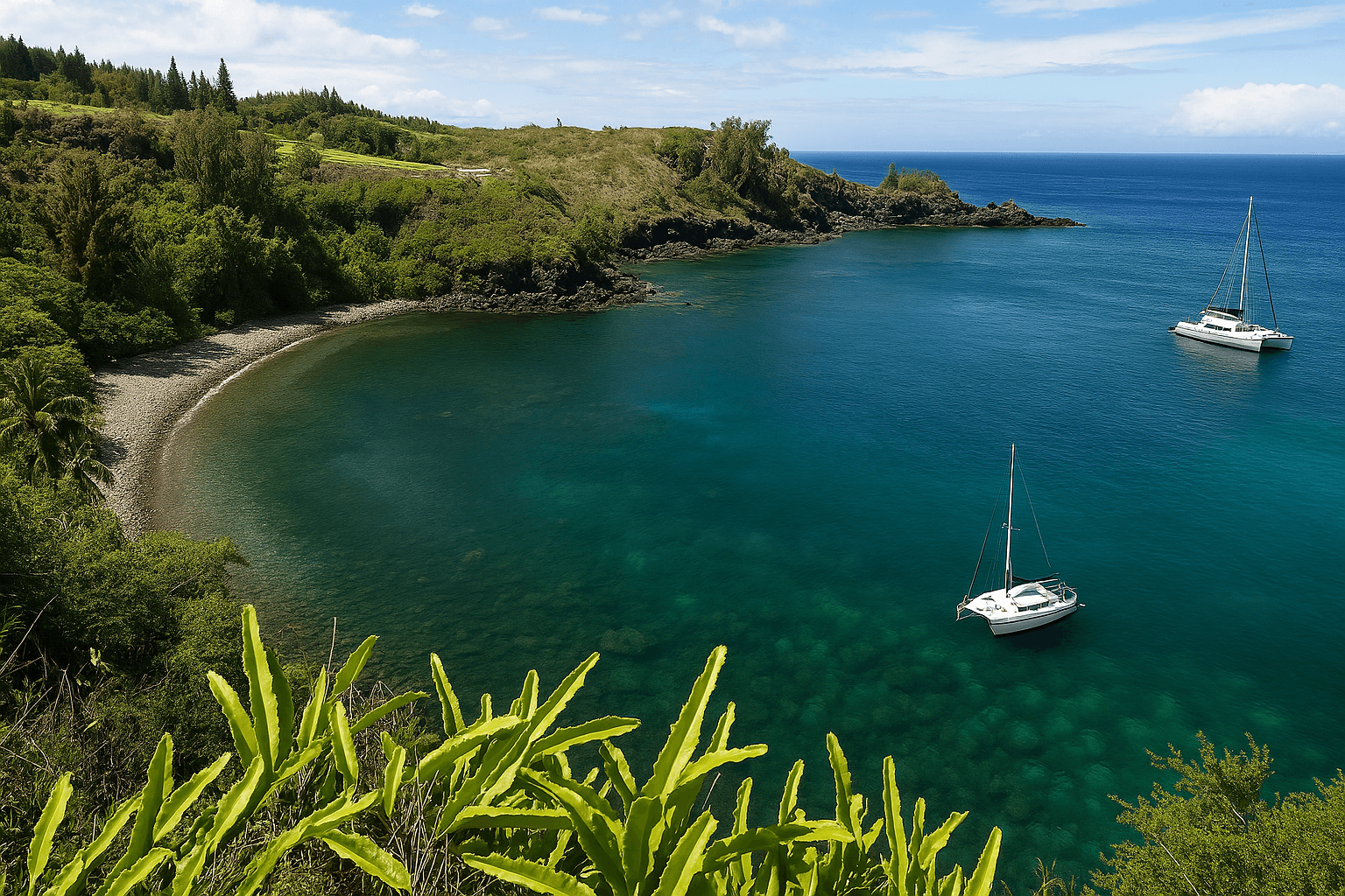Scuba diving at Honolua Bay in Maui