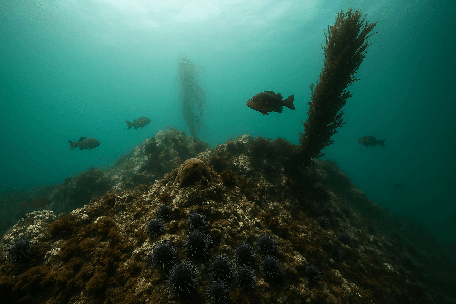 Scuba diving at Naples Reef in Santa Barbara
