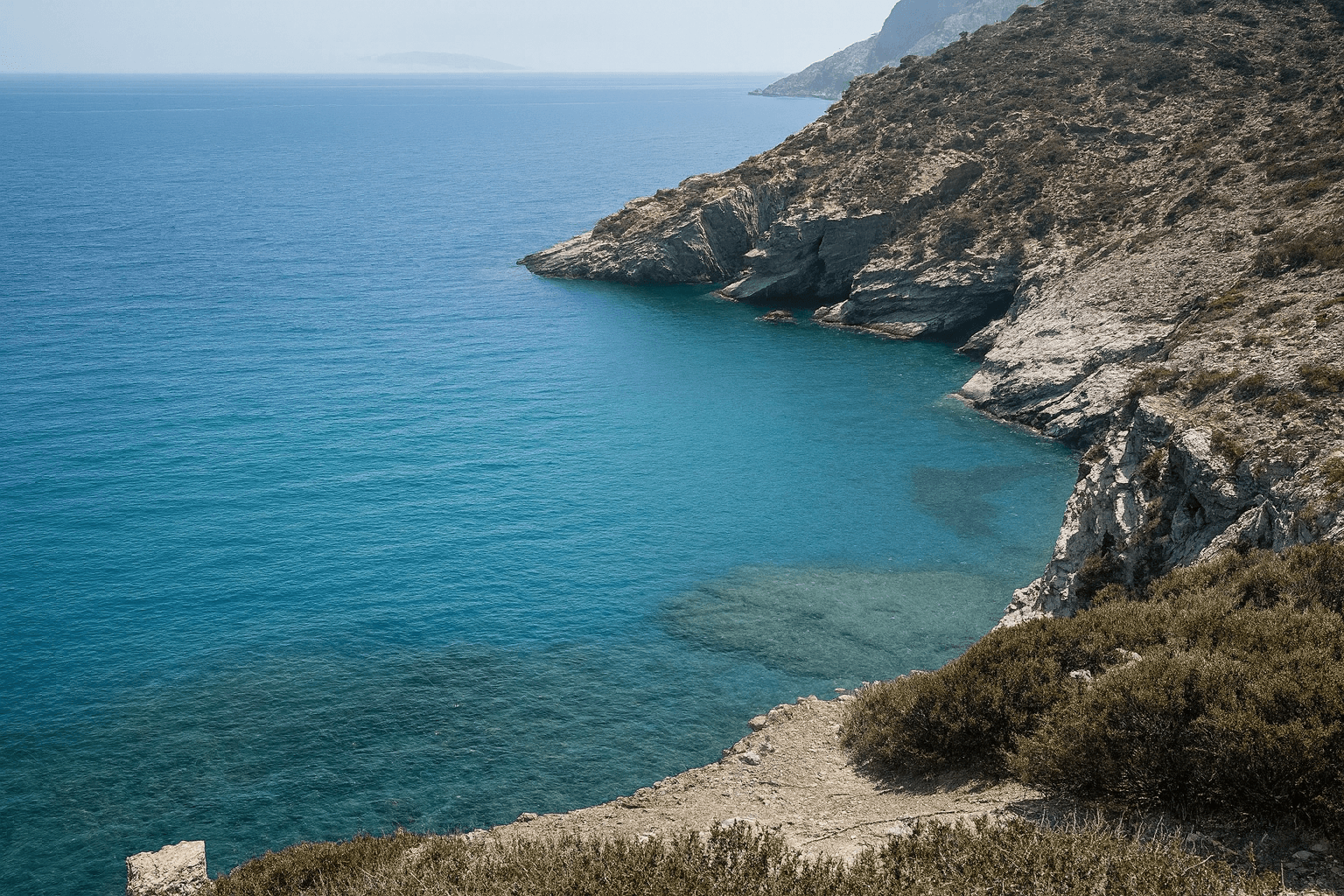 Scuba diving at Olympia Wreck (Liveros Bay) in Amorgos