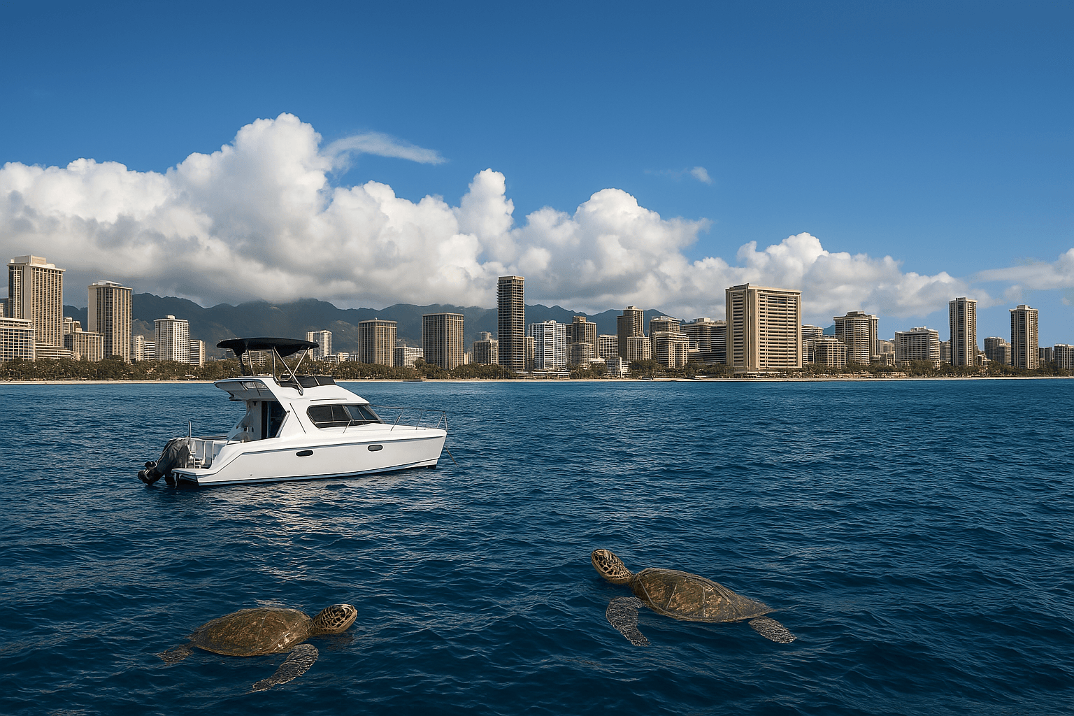 Scuba diving at Turtle Canyon in Oahu