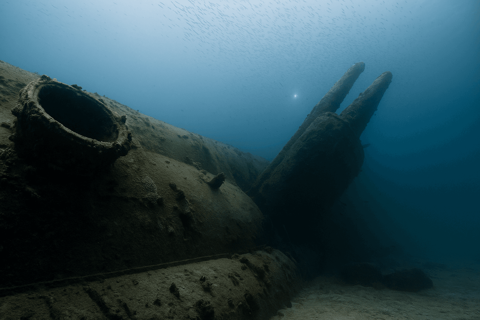 Scuba diving at U-352 in Crystal Coast