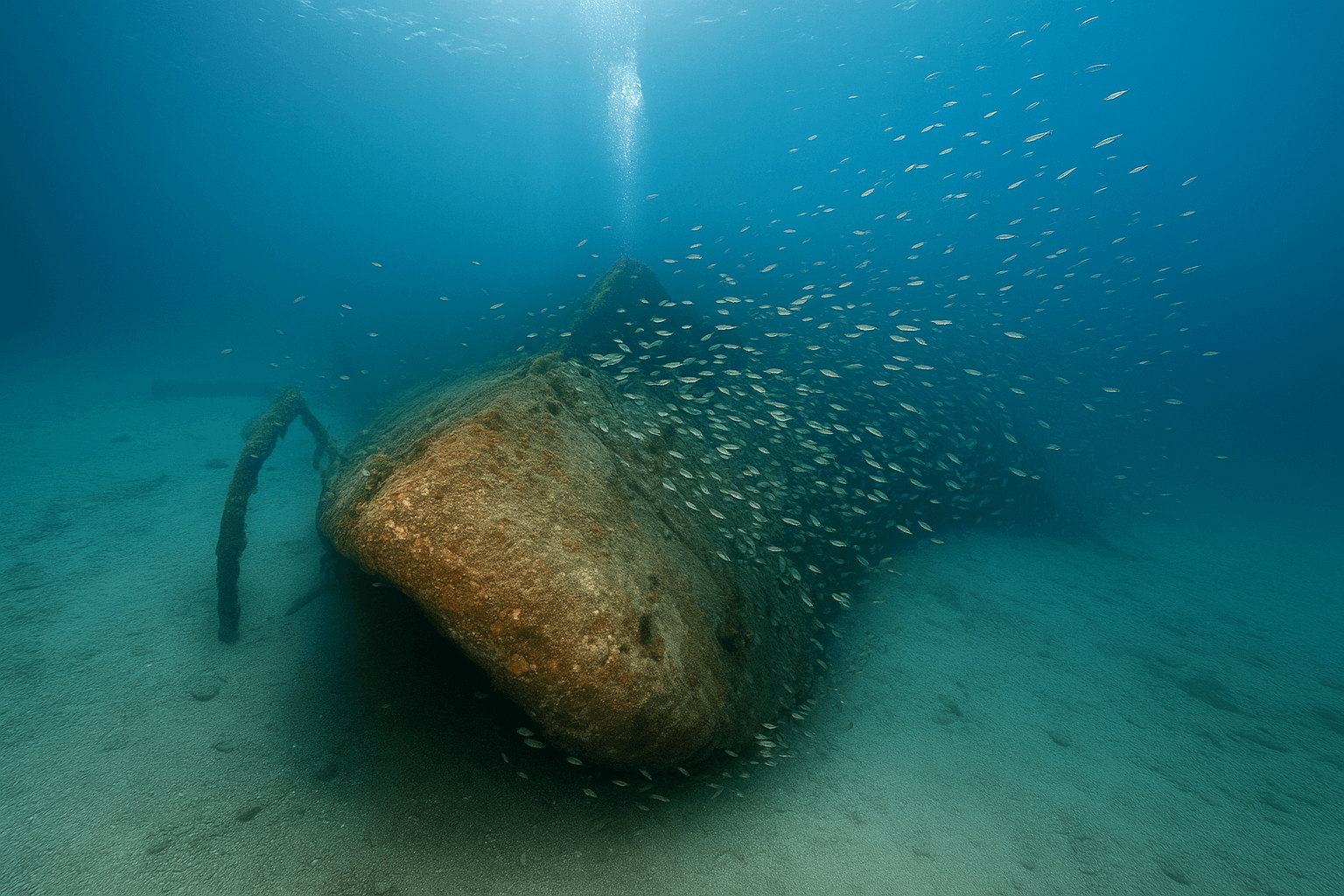 Scuba diving at USS Schurz in Crystal Coast