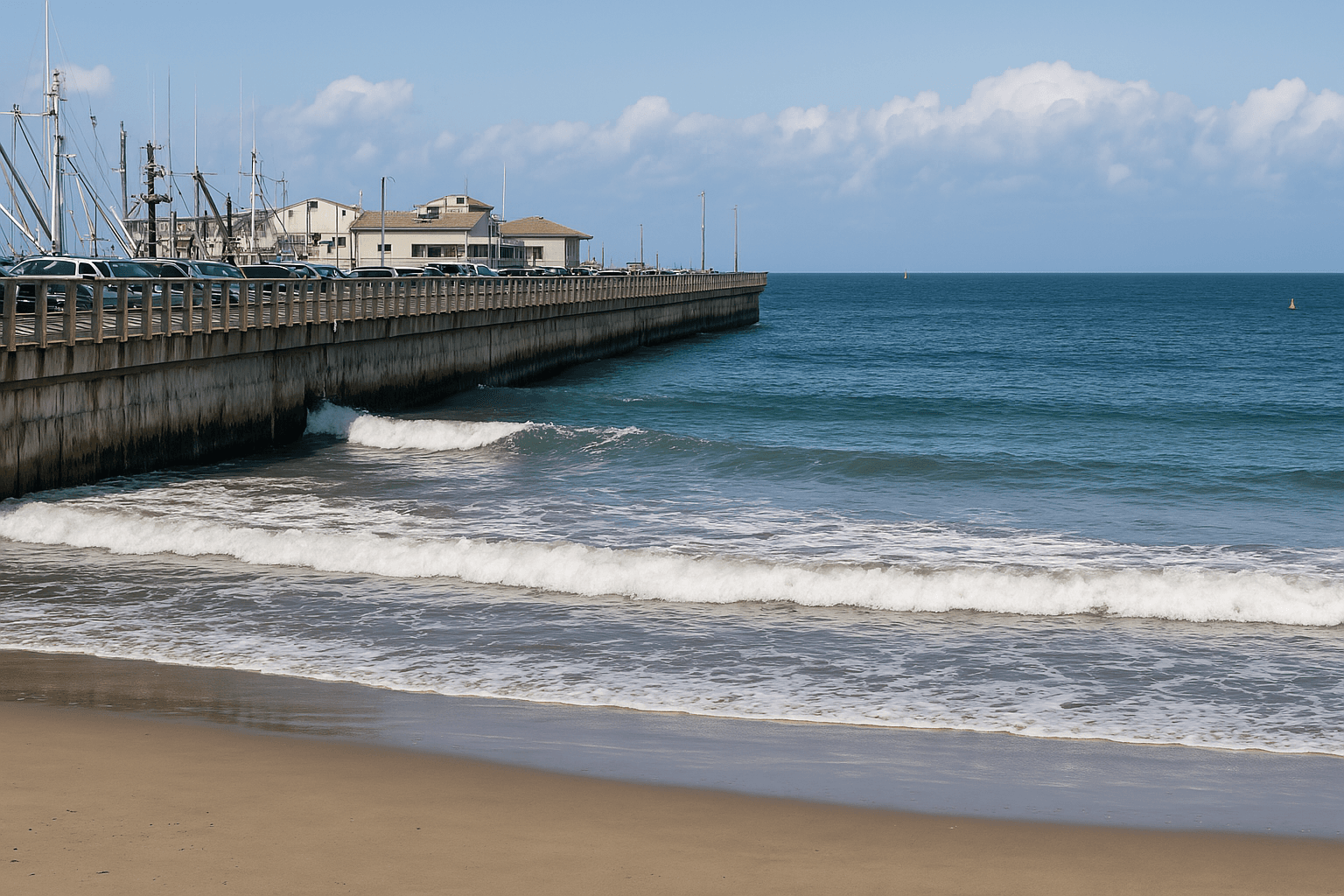 Scuba diving at Wharf 2 in Monterey